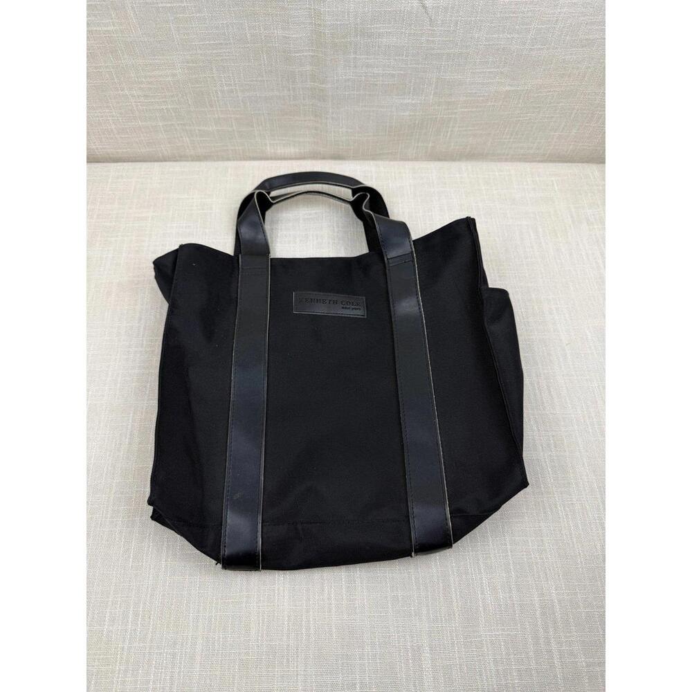 Kenneth Cole‎ Black Tote Bag with Leather Trim